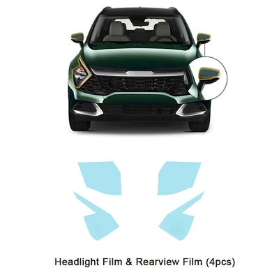 Cross-Border Supply Suitable for Kia Sportage Tpu Anti-Scratch Car Headlight Rearview Mirror Transparent Protective Film