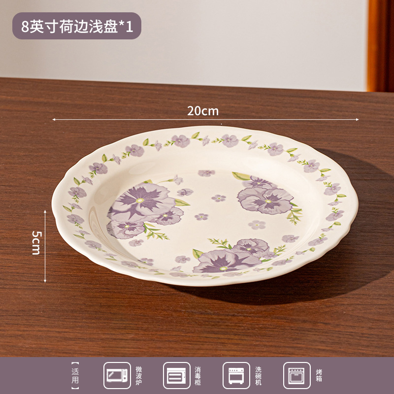Cuencos de cerámica personalizados con flores de alto valor de visualización cuencos de orejas pequeños platos frescos de platos domésticos image 10