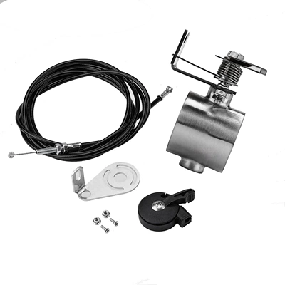 51mm Motorcycle Exhaust Pipe Modification with Adjustable Cable-Operated Mechanical Valve, Universal Controller Box for Silent Noise Reduction (Motorcycle exhaust pipe) - 51mm-switch-short-style