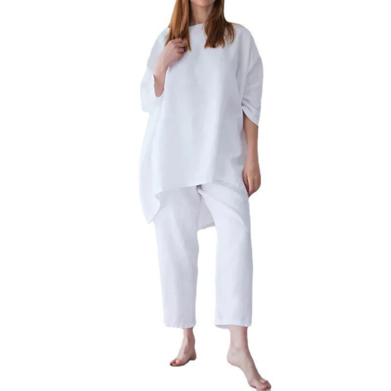 Women's Trendy Solid Color Matching Set Loose Oversized Style Casual Fashion Two‑Piece Outfits_ecoleips.com