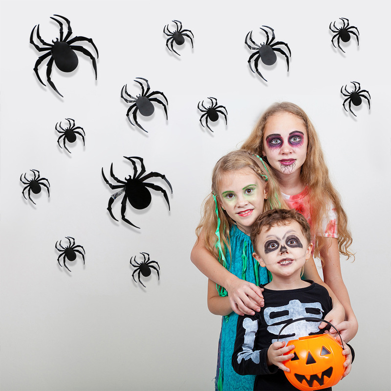 Cross-border Halloween party decoration 3D spider wall stickers haunted house atmosphere restaurant hotel layout Spider stickers wholesale Cross-border Halloween party decoration 3D spider wall stickers haunted house atmosphere restaurant hotel layout Spider stickers wholesale