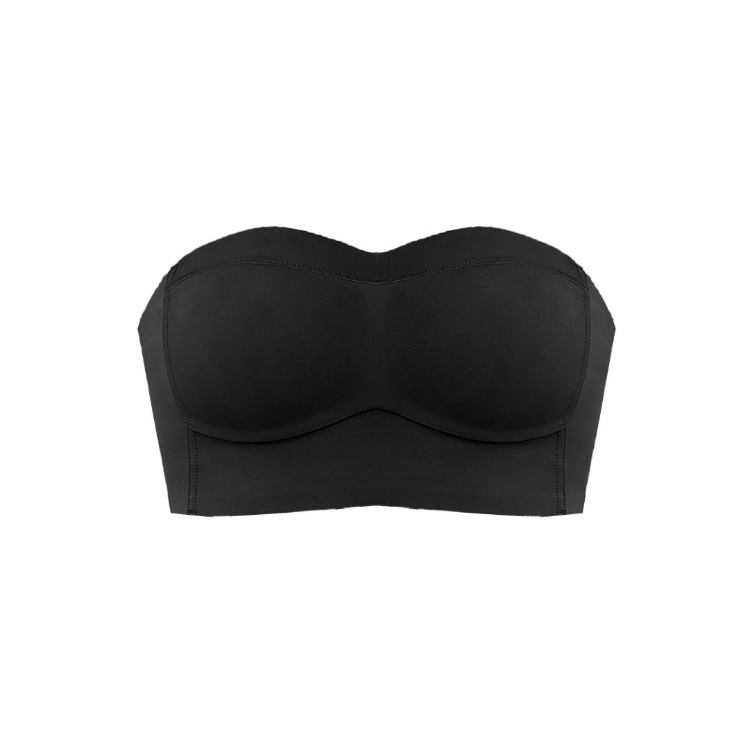 6001 brillante media taza sin tirantes tubo superior ropa interior cómoda de las mujeres sin hilos transpirable taza delgada soporte superior empuja hacia arriba el sujetador