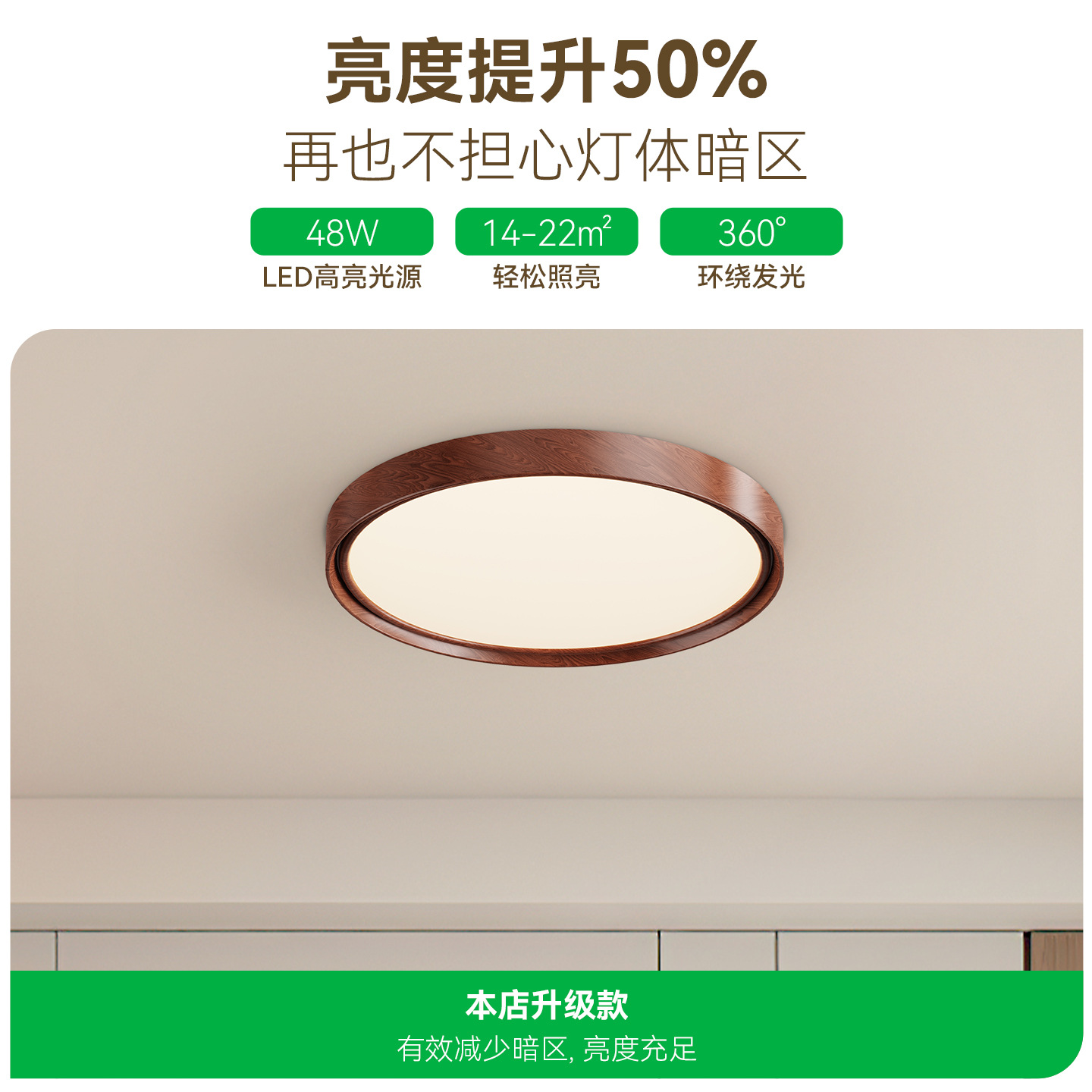 Lámpara de techo del dormitorio medieval francés lámpara de comedor de color nuez acogedora dormitorio sala de estudio Zhongshan lámpara L412