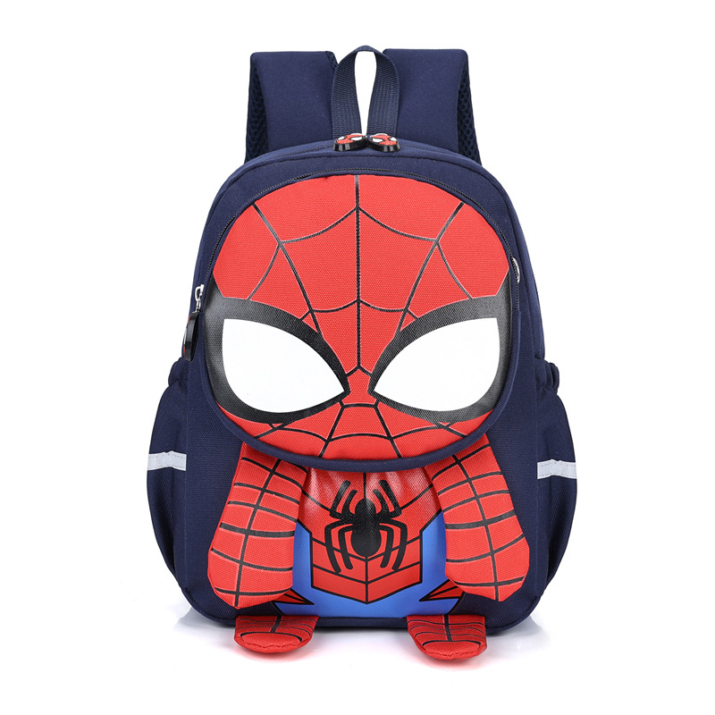 Araña de dibujos animados para niños mochila de jardín de infantes bebé niño mochila de dibujos animados 3-5-6 años mochila de niño de clase media y pequeña