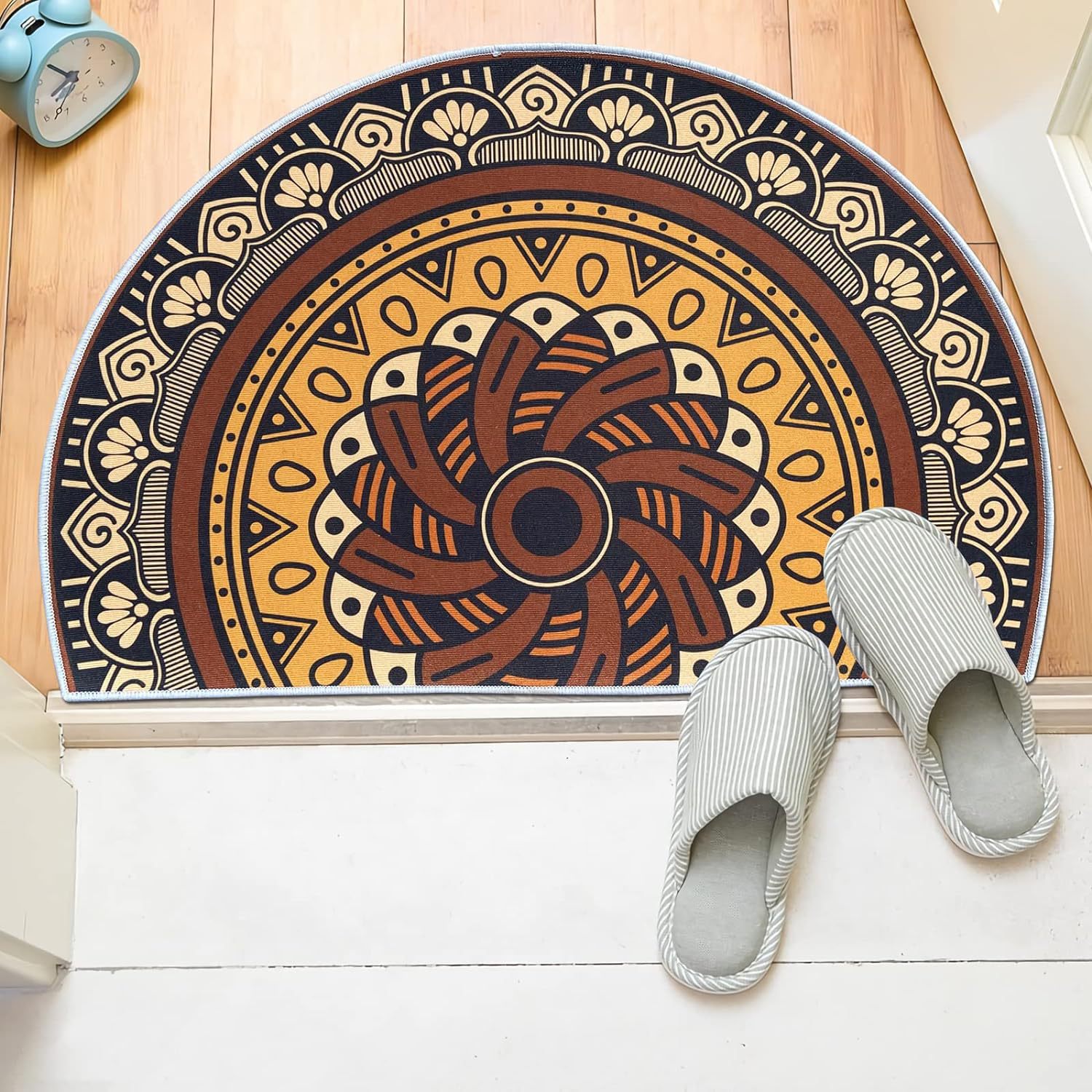 TEMU Amazon venta caliente transfronteriza tapete semicircular americano retro