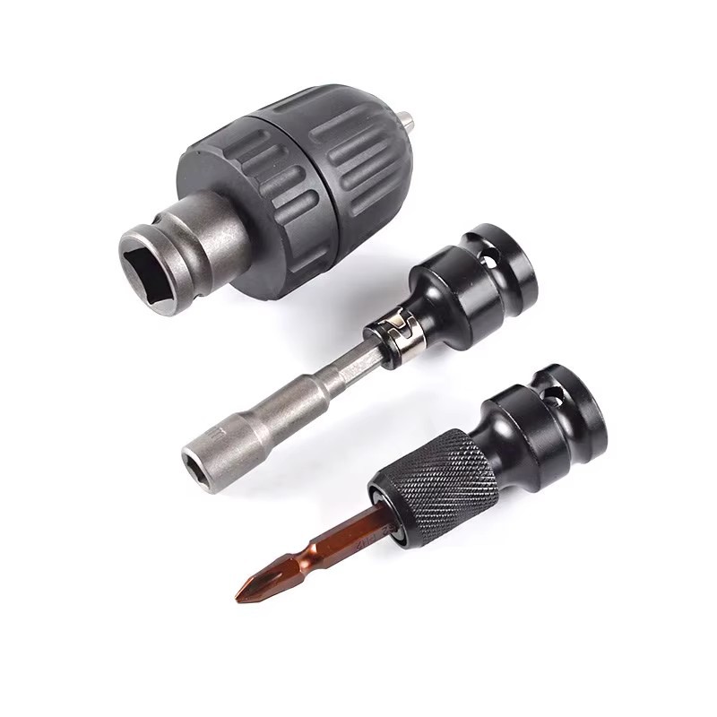 电动扳手转换头1/2多功能变手电钻夹头十字风批磁性套筒钻夹头套