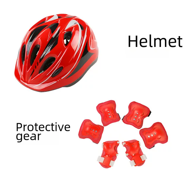 Children's protective gear set helmet knee pad elbow pad Palm roller skating scooter scooter riding outdoor safety helmet