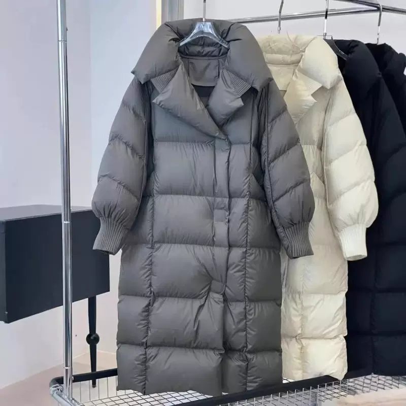广州十三行平湖白鸭绒女士羽绒服高级感中长款冬季女装外套女批发