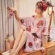 [Factory direct sales] nightdress women's summer thin princess style sweet cute outer wear plus size mid-length nightdress