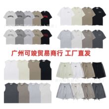 跨境外贸欧美潮牌立体字母街头嘻哈纯棉宽松休闲圆领短袖T恤批发