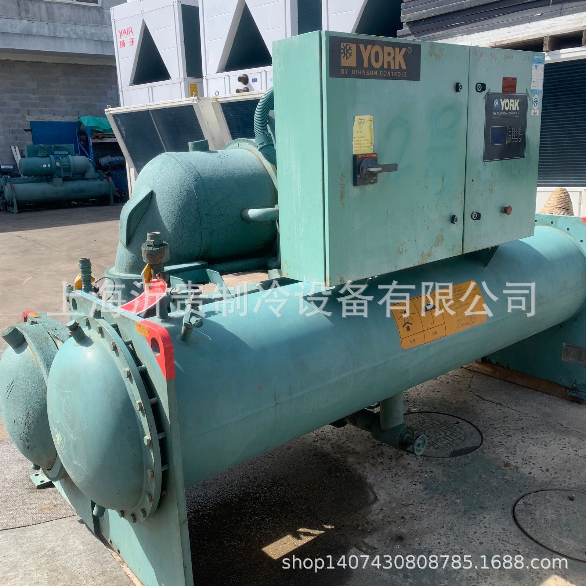 回收二手中央空调YORK约克螺杆机组170RT水冷螺杆式冷水机冰水机