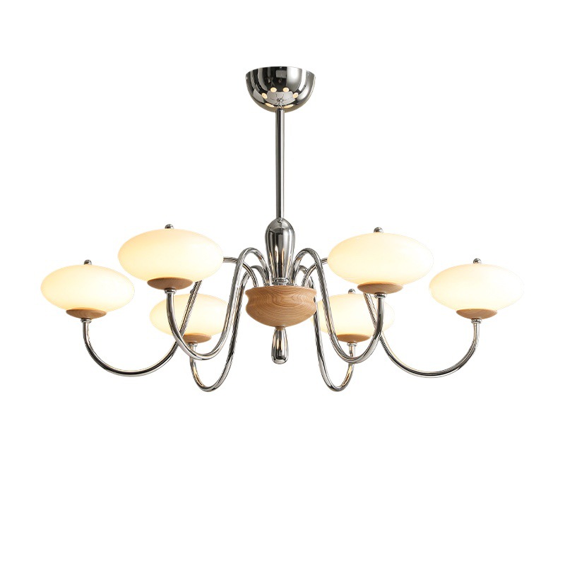 Araña retro francesa de estilo medio, lámpara principal de dormitorio y sala de estar, nueva lámpara de comedor de sala de estudio simple y de alta gama de estilo chino americano