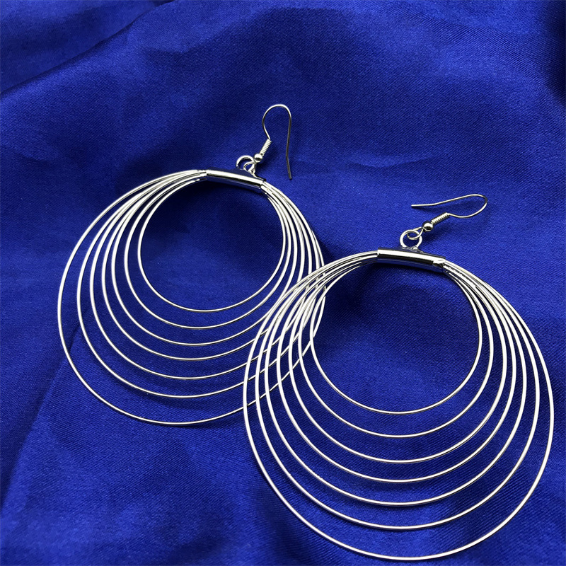 Exaggerated Round Alloy Plating Women's Earrings display picture 2
