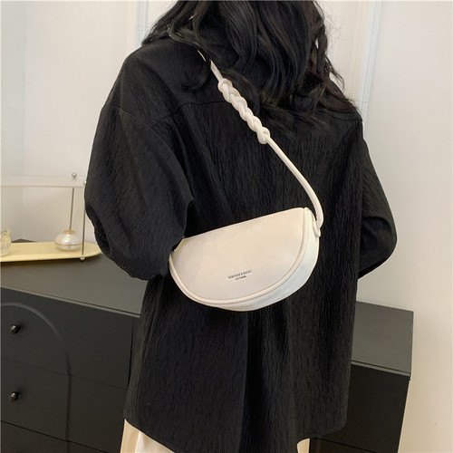 National style new Chinese style semi-circular shoulder dumpling bag 2024 new Ruiying versatile portable shoulder bag crossbody bag