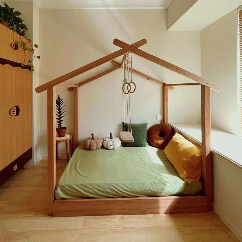 African Red Sandalwood Popsicle Bed Retractable Children's Bed Boy Solid Wood Tree House Bed Princess Style Pull-Out Bed