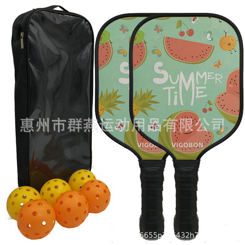 Pickleball Paddle Made of Fiberglass with Honeycomb Panel, Suitable for Indoor and Outdoor Sports, Manufacturer's Handle, Lightweight with Ball