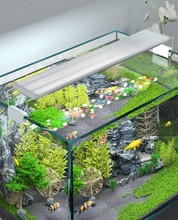 LED鱼缸灯架　可申缩水族支架灯　水草灯　六排鱼缸照明水草灯