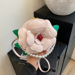 対外貿易の小さい大衆の設計の花の小さい丸い包みの女性の創意の軽くて豪華な肩の斜めな包みの名媛の真珠の手提げの晩餐の包み