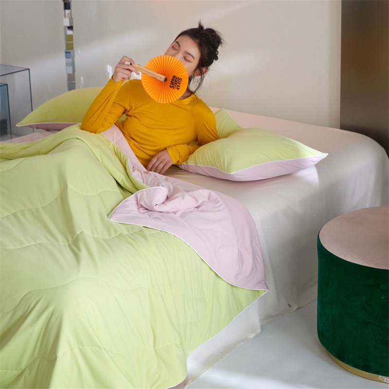 Sam con aire acondicionado de verano frío hielo simple y doble para niños de clase madre y niño grado puede lavarse con máquina dormitorio de estudiantes