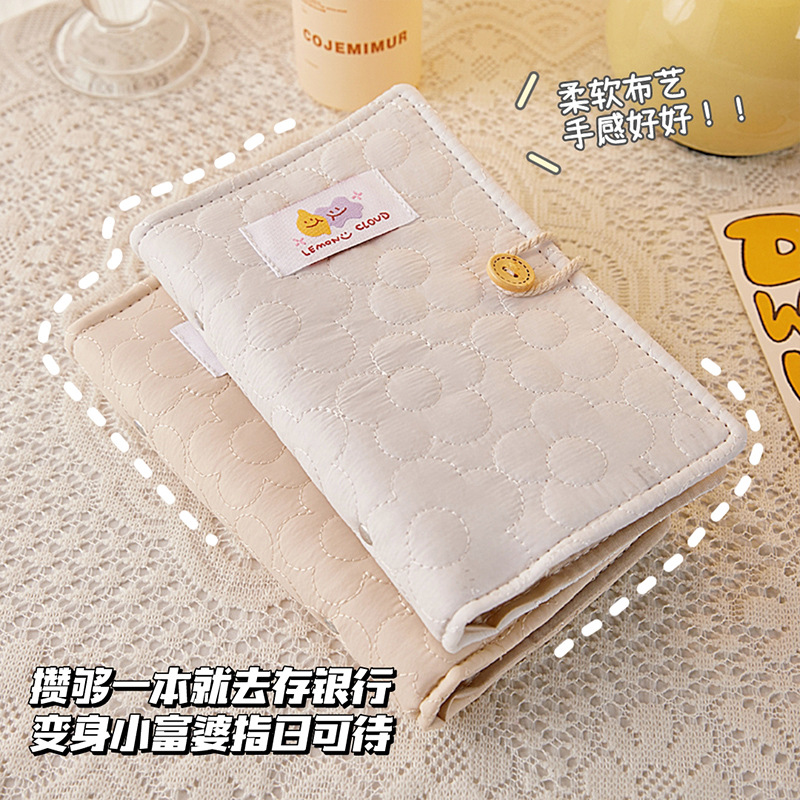 A6 bolsas en efectivo de tela coreana, folga de engrosamiento de gran capacidad, nuevo libro de almacenamiento de datos