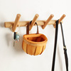 Beech Round bar metope Coat hook Cross border originality Punch holes Entrance woodiness Coat hooks Wall Clothes hanger