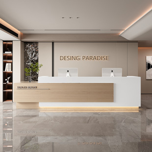 Front Desk Reception Desk Simple Company Hotel Lobby Sales Department Lobby Cashier Office Art Training Bar