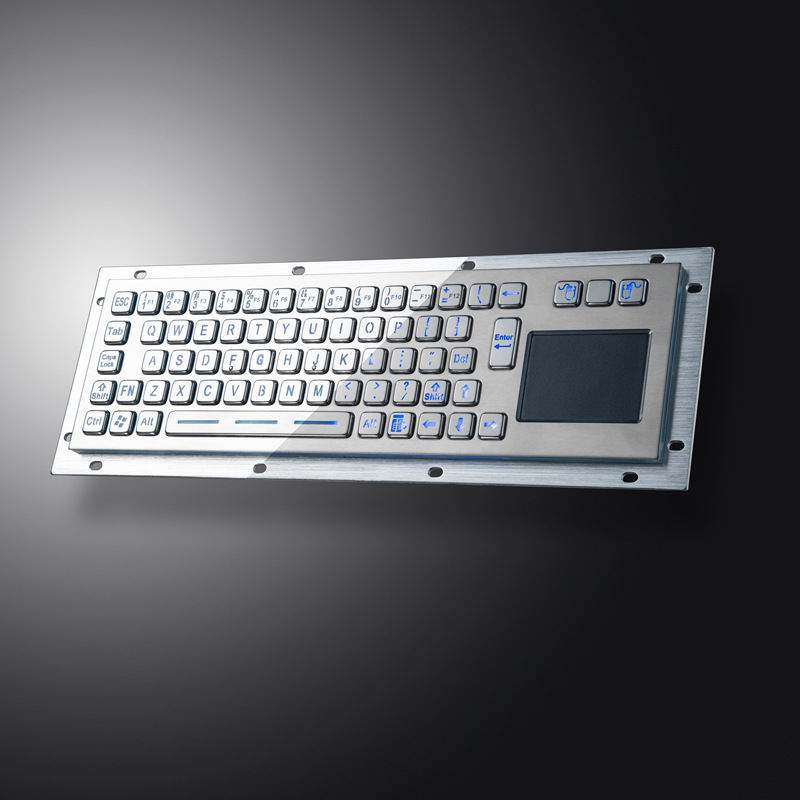 达沃D-8635T-BG光伏印刷机背光键盘不锈钢透光嵌入式一体键盘鼠标