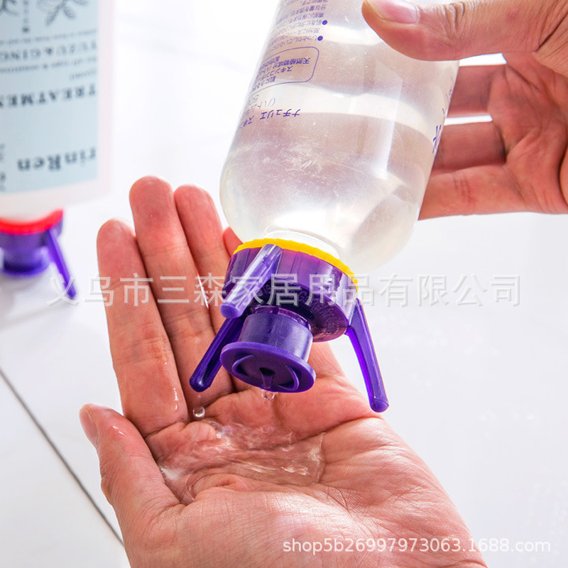 Soporte para botellas de condimentos de cocina invertido, éxito de ventas en TikTok, tapa a prueba de fugas para gel de ducha y champú, paquete de 6 al por mayor.