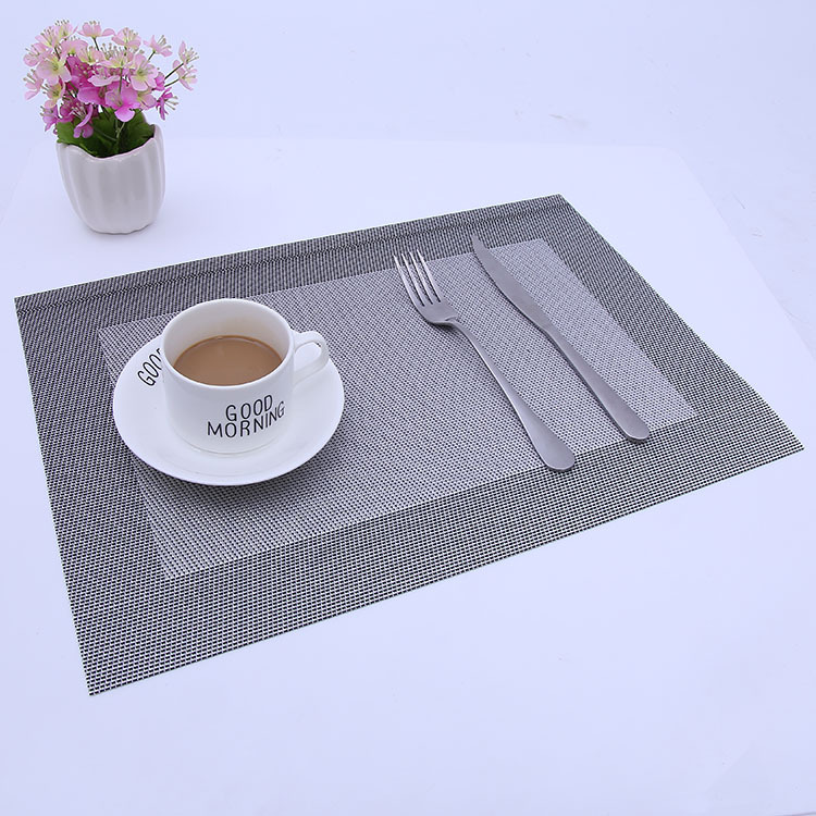 Tipo de marco Teslin PVC fácil de limpiar almohadilla de aislamiento térmico almohadilla de mesa de comedor en el hogar del hotel patrón de dibujos animados almohadilla de mesa occidental