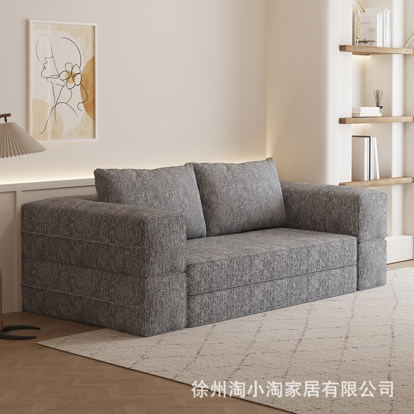 Wholesale Cross-Border Foreign Trade Compressed Lazy Sofa Export Model Compressed Sofa Bed Dual-Use Foreign Trade Compressed Sofa Two-In-One