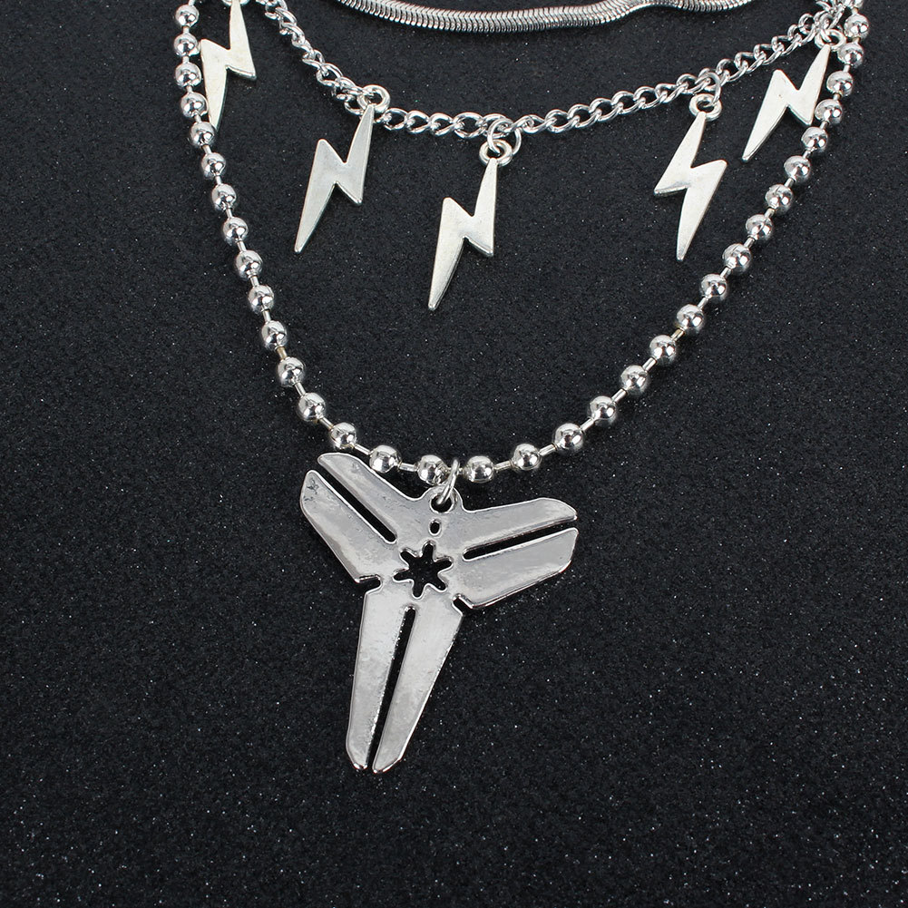 Punk Style Lightning Pendant Multi-layer Necklace display picture 5