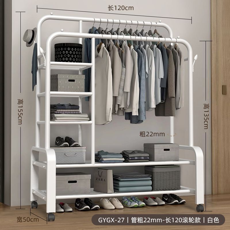 Percha de ropa doméstica piso de armario vertical nuevo tipo percha de gorra fortalecer el dormitorio piso de percha de ropa