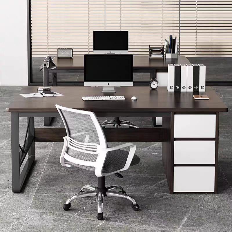 Desk and Bookshelf Integrated Table for Primary and Middle School Students, Home Study Table, Writing Desk, Bedroom Computer Desk, Adult Office Desk