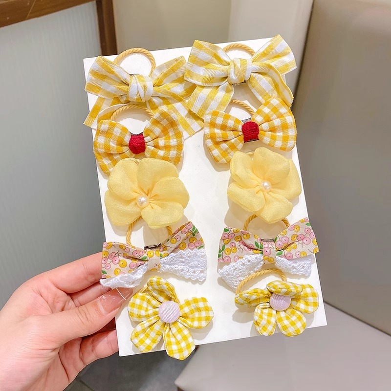 Niños de color caramelo de cola de cabello de alta elasticidad correa estrella de color anillo de cabello bola cabeza de cabello adornos