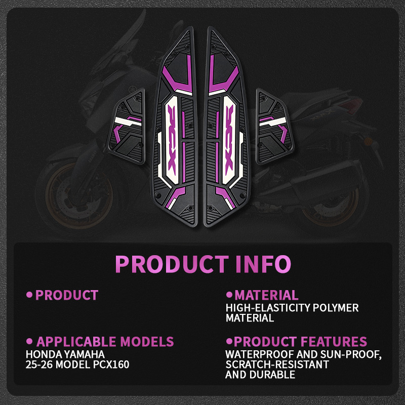 Suitable for Honda PCX160 motorcycle modification accessories, thickened non-slip footrests, 2025 model