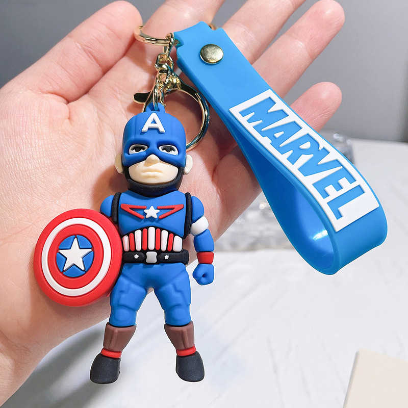 2025 アベンジャーズスパイダーマンキーホルダーキャプテンアメリカ車のキーペンダントマーベルキーホルダー卸売|undefined