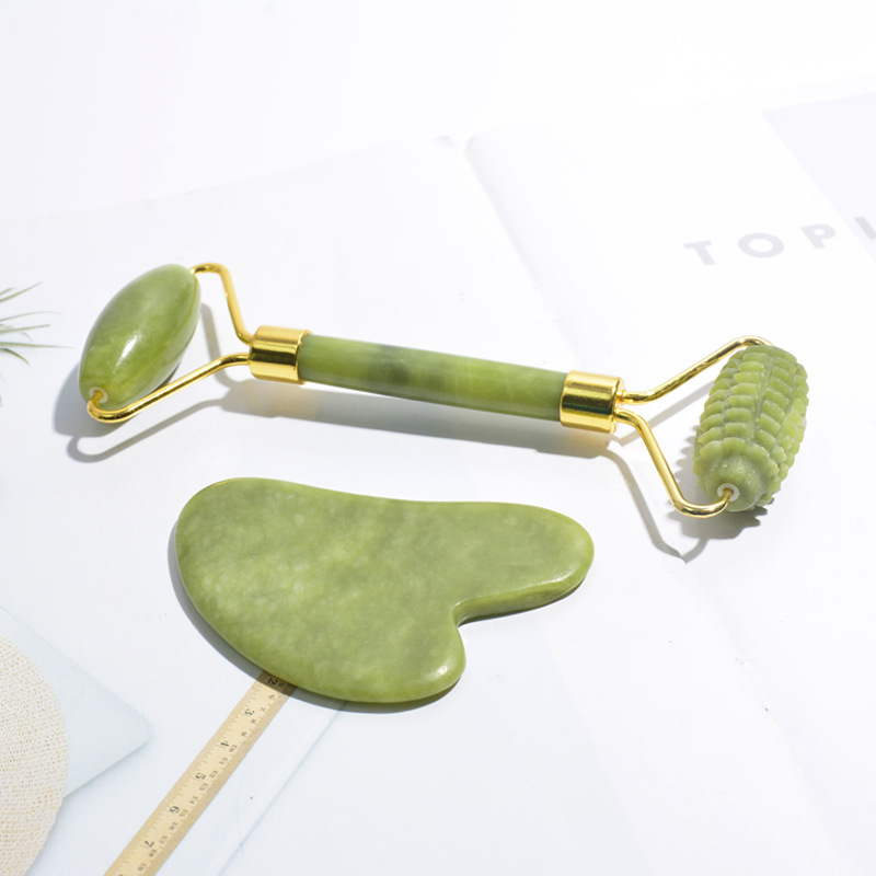New facial massage roller device, smooth and comfortable dual-head scraping board, heart-shaped face massage and scraping board