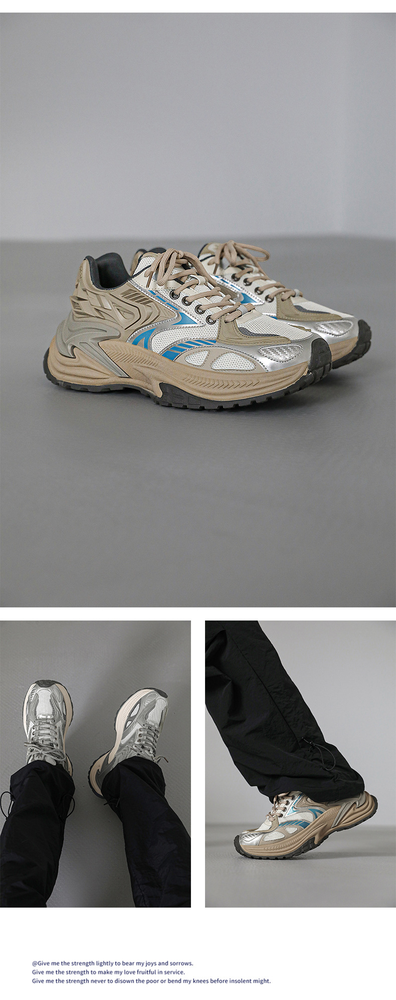 Men's Thick-soled Height-increasing Mesh Running Sneakers_voghion.com