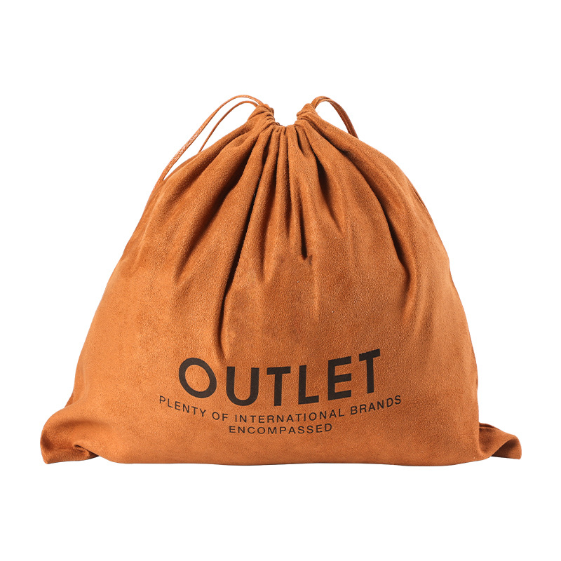 防尘鹿皮绒布袋饰品包装袋抽绳式束口袋现货可印logo棉布袋