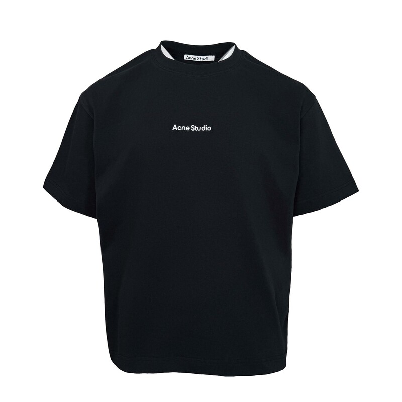 320g Heavyweight Fabric Ace Small Logo Basic Style Logo Foam-Printed Letters Pure Cotton Loose-Fit Unisex T-Shirt