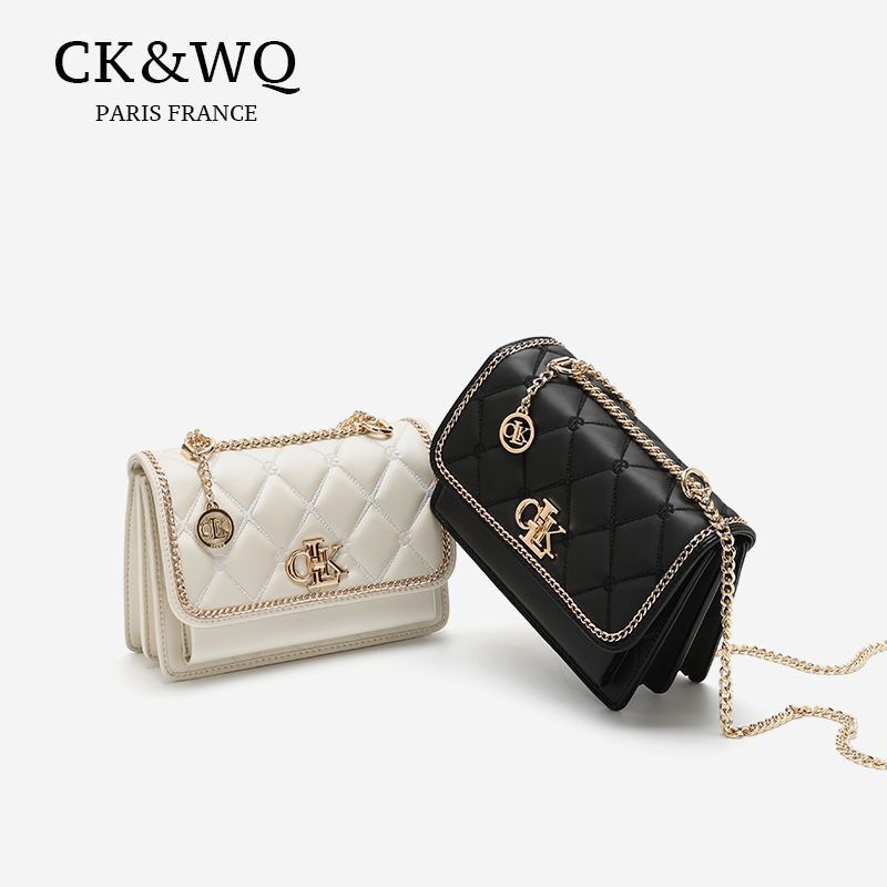 Ck&Wq/2026 Spring and Summer New Product, Simple and Versatile, High-Looking, Rhombus-Shaped Single-Shoulder Chain Fashion High-End Women's Bag