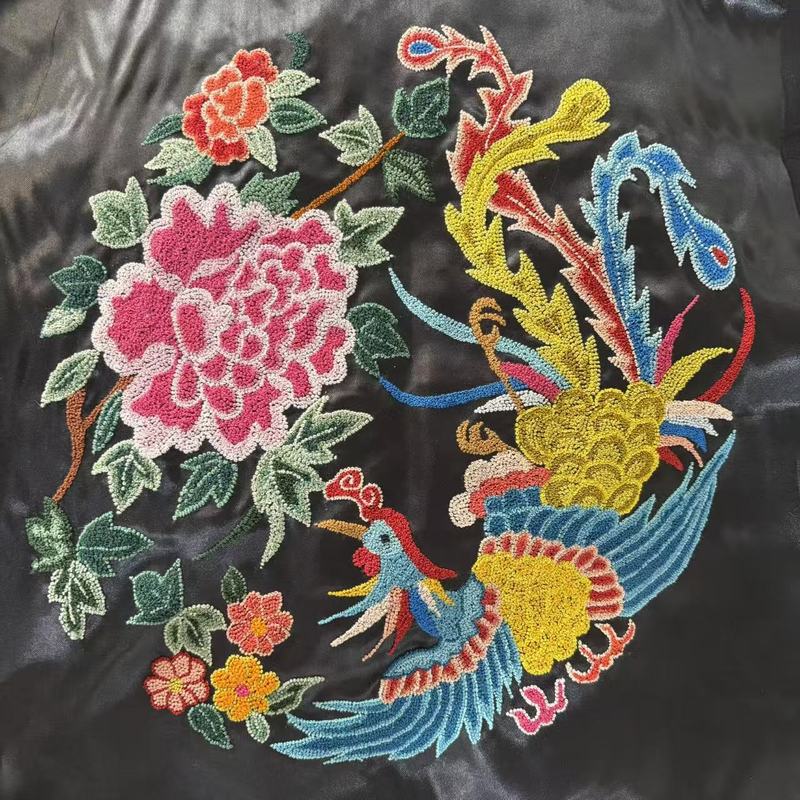 苏绣纯手工打籽绣30圆国风刺绣服装绣片厂家批发|undefined