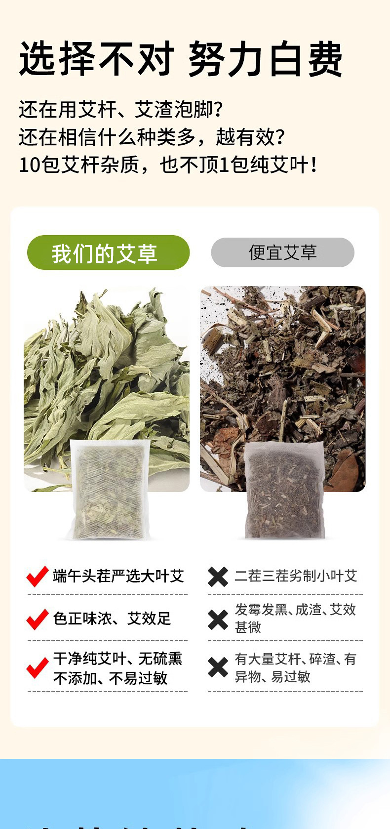 Mugwort Foot Soak Pack Ai Ye 25g x 20 Bags Wild Dried Chinese Herbal Bath and Foot Soak overview