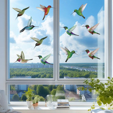 跨境蜂鸟防撞窗贴可移玻璃贴静电玻璃装饰客厅移门卧室窗户防撞贴