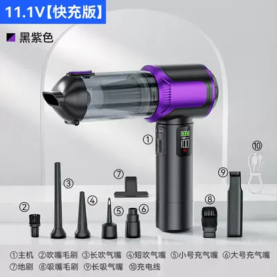 Vacuum Cleaner, Brushless High-Power Dust – Tozsoranlar - 6708-black-purpledigital-display-one-piece-reverse-warehouse-ledfast-charge-version-17000pa