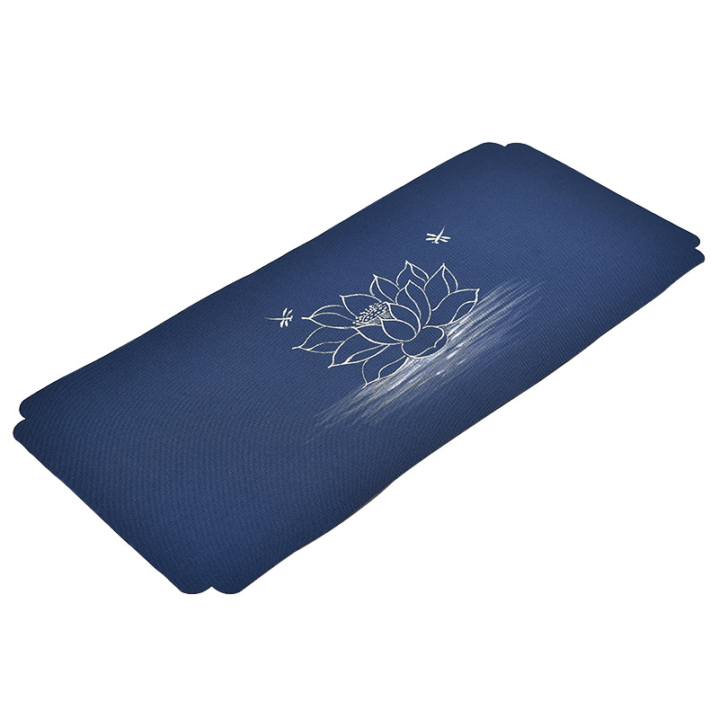 Alfombra de té seca pintada a mano impermeable estera de aislamiento de tela zen mantel de gama alta ceremonia del té titular de la estera corredor de la mesa estera de la placa de té