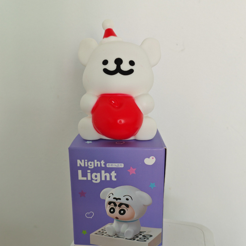 熊猫一二小夜灯卧室床头拍拍灯儿童睡眠布布护眼小夜灯一批发包邮|undefined