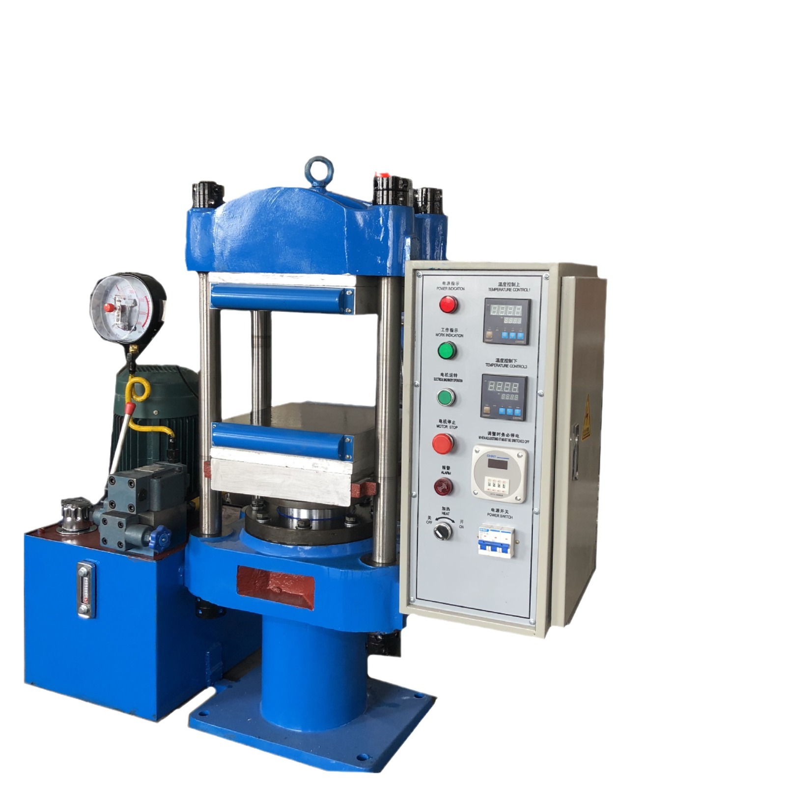 厂家供实验室电动硫化仪   四柱油压机  25T300*300mm平板热压机