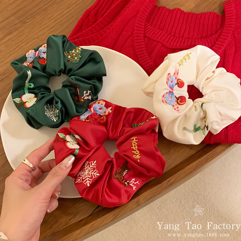 Producción original _ Año Nuevo bordado anillo de pelo de nicho de alto nivel anillo de pelo de bolas de intestino