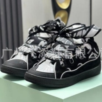 Unisex CURB Leather Panel Lace-Up Casual Sneakers, Retro Court Style | Abrasion Resistance